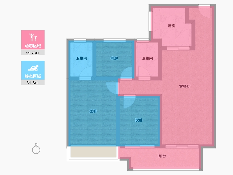 江苏省-徐州市-丽景府-74.07-户型库-动静分区