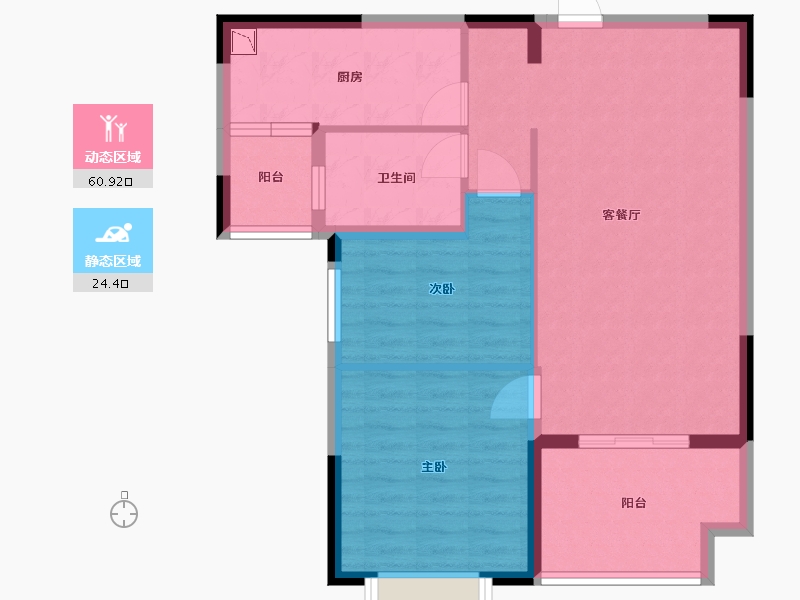 黑龙江省-哈尔滨市-阿城恒大城-76.59-户型库-动静分区