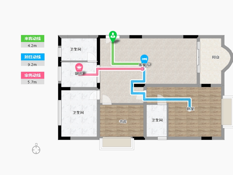 江西省-抚州市-龙津壹号-103.00-户型库-动静线