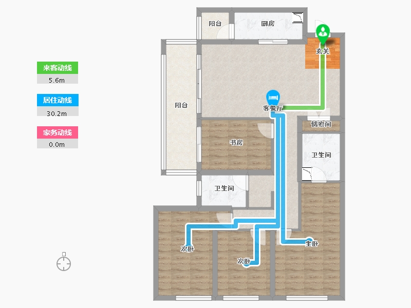 云南省-昆明市-东原璞阅-114.42-户型库-动静线