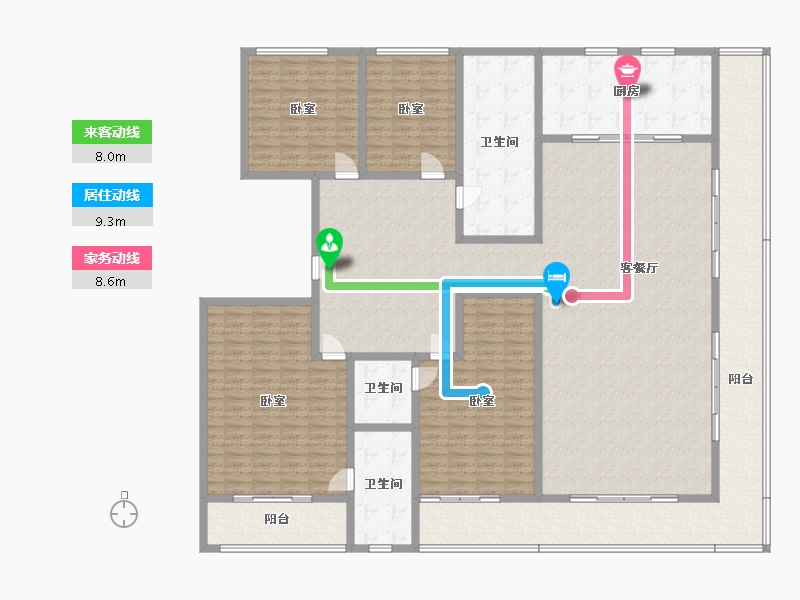 辽宁省-营口市-林昌·天铂-276.44-户型库-动静线