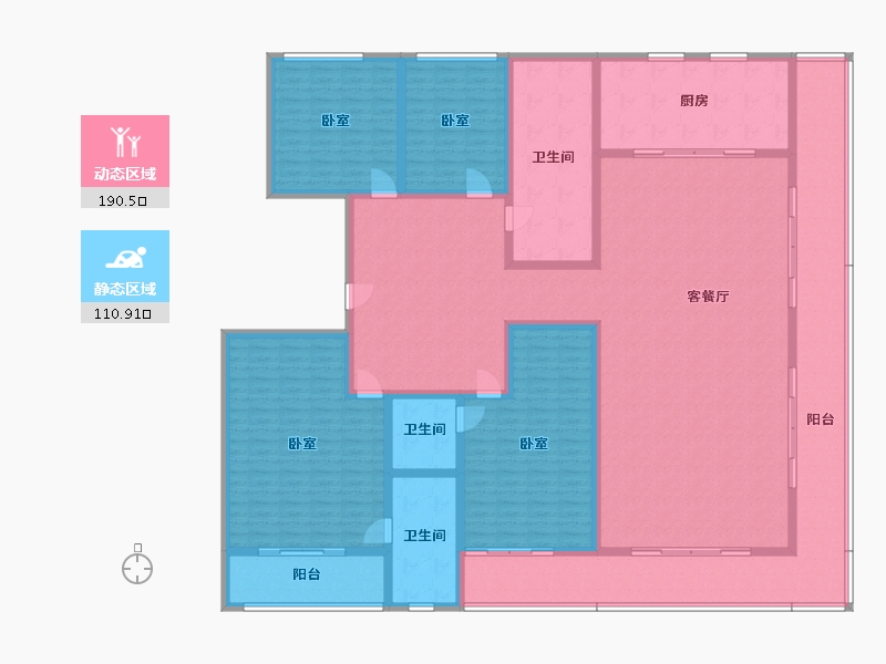 辽宁省-营口市-林昌·天铂-276.44-户型库-动静分区