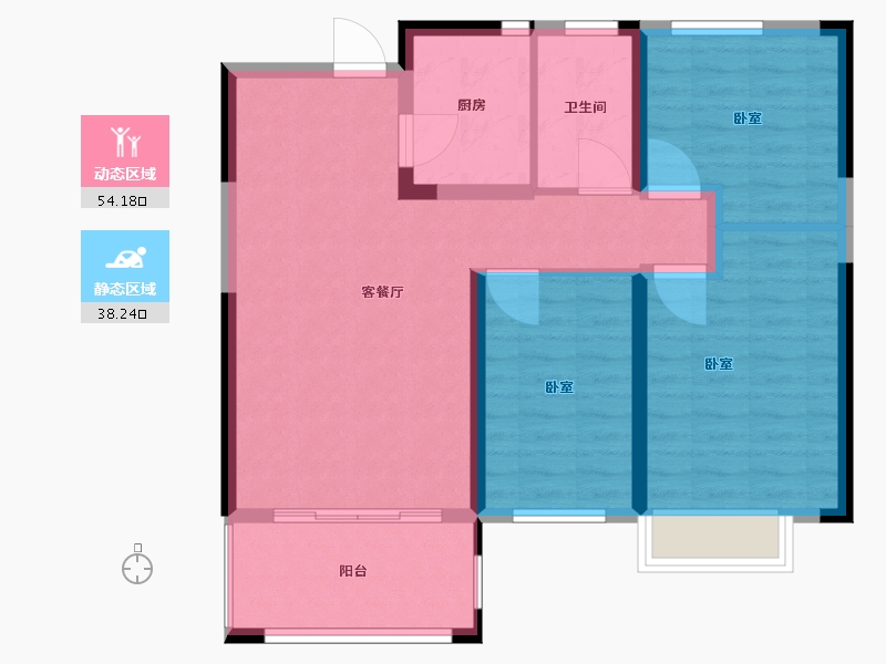 江西省-抚州市-抚州万锦城-83.00-户型库-动静分区