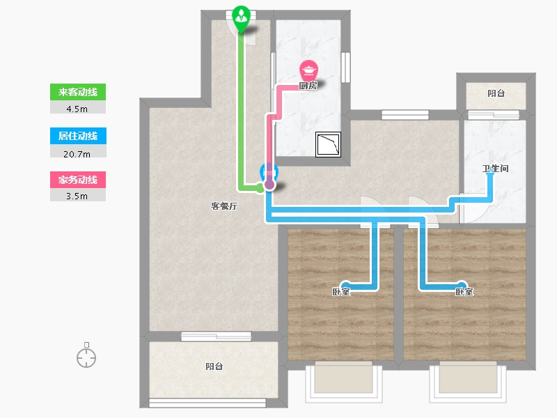 江苏省-无锡市-融创长江映-71.00-户型库-动静线