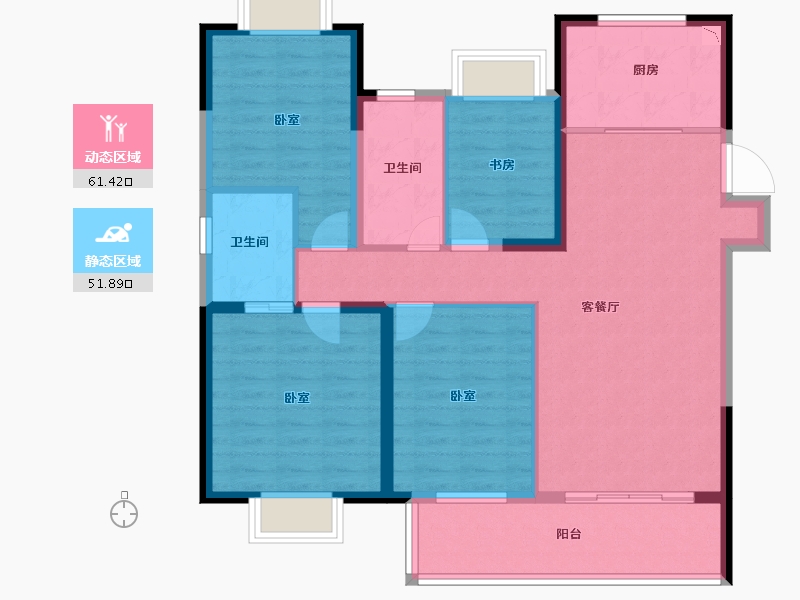 江苏省-无锡市-融侨悦府-102.01-户型库-动静分区