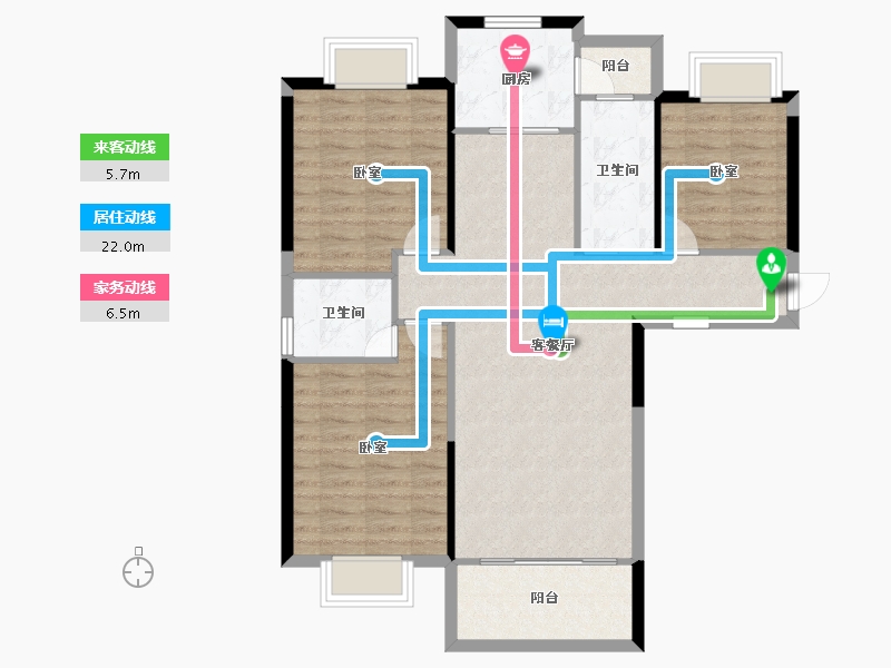 江西省-抚州市-东润学墅壹号-95.89-户型库-动静线