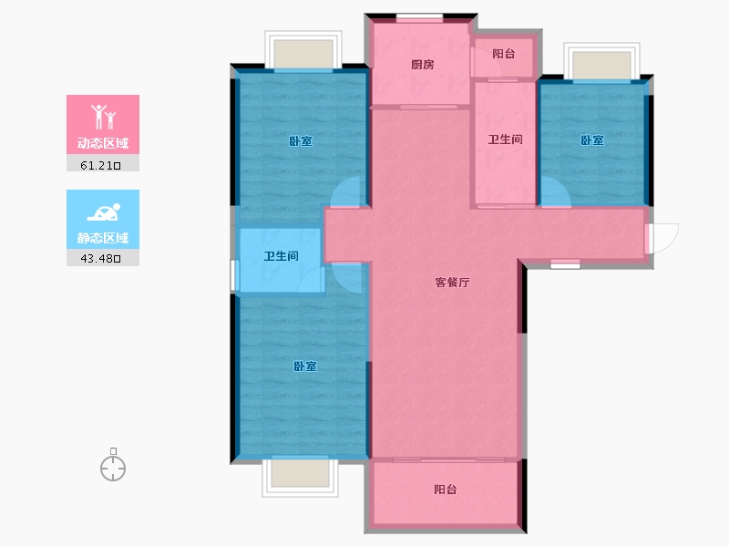 江西省-抚州市-东润学墅壹号-95.89-户型库-动静分区