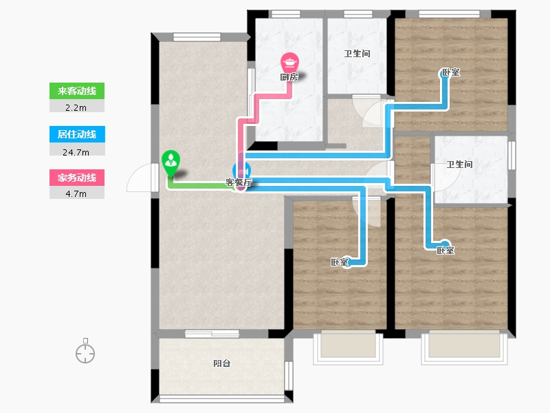 安徽省-宿州市-港利东城-102.00-户型库-动静线