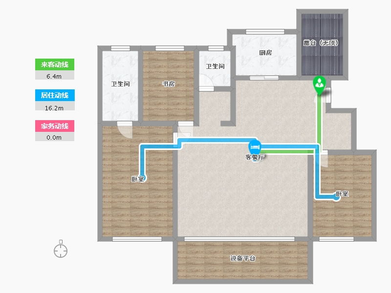 辽宁省-盘锦市-总部生态城·泰郡三期-139.03-户型库-动静线