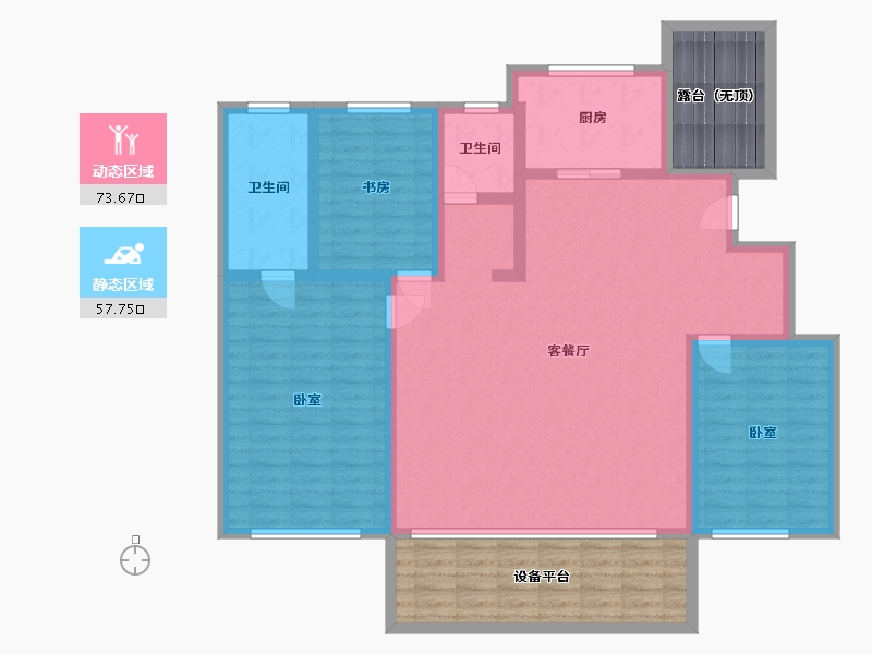 辽宁省-盘锦市-总部生态城·泰郡三期-139.03-户型库-动静分区