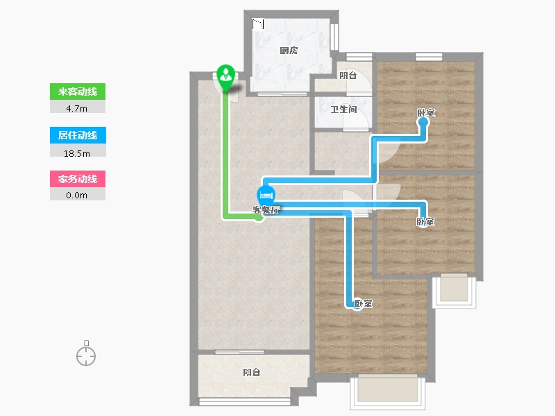 陕西省-西安市-中南·漫悦湾-75.95-户型库-动静线