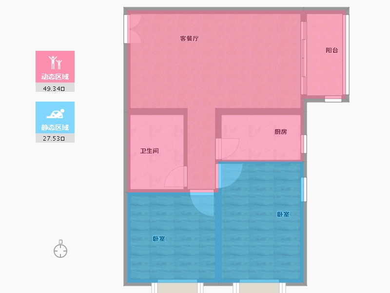 甘肃省-兰州市-扶正太和上城-69.01-户型库-动静分区