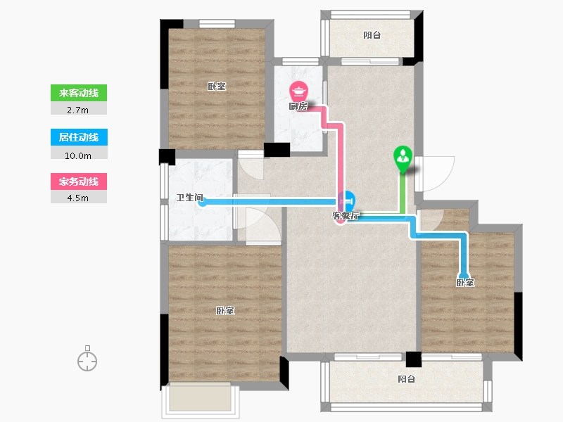 安徽省-宿州市-萧县御景城-87.01-户型库-动静线