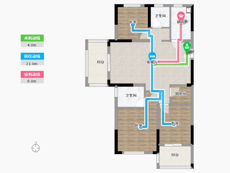 安徽省-宿州市-港利东城-96.00-户型库-动静线