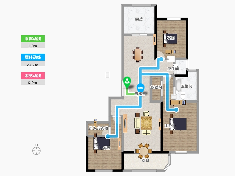 江苏省-南京市-中冶盛世滨江·锦绣天玺-141.00-户型库-动静线