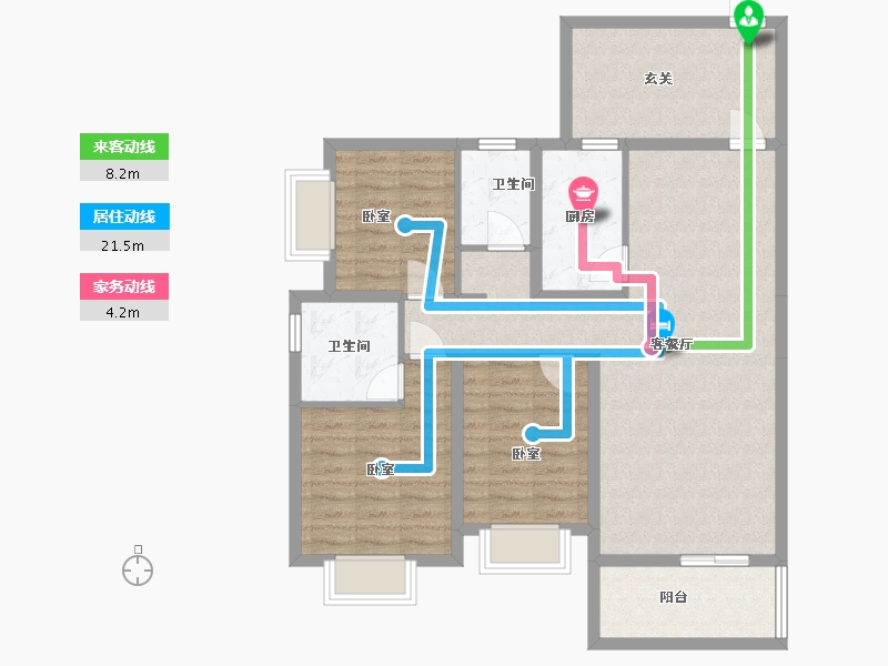 广西壮族自治区-玉林市-裕达壹号城-97.56-户型库-动静线