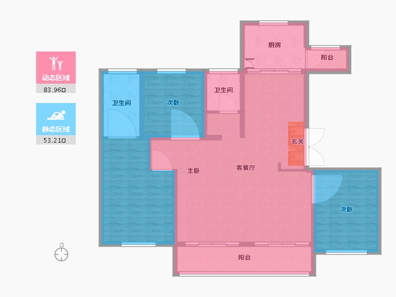 陕西省-西安市-天地源兰樾坊-124.74-户型库-动静分区