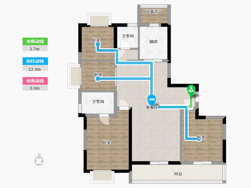 江苏省-无锡市-和玺-102.00-户型库-动静线