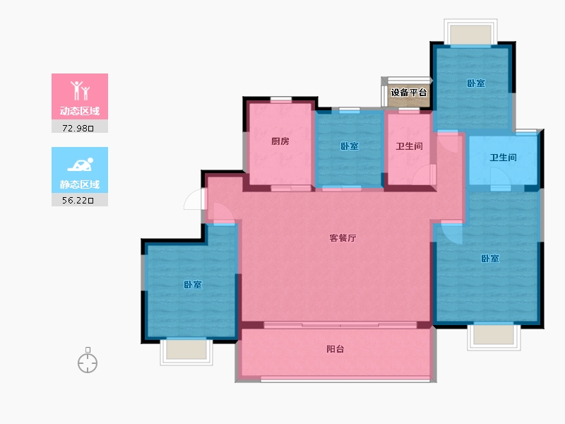 江苏省-无锡市-和玺-117.24-户型库-动静分区