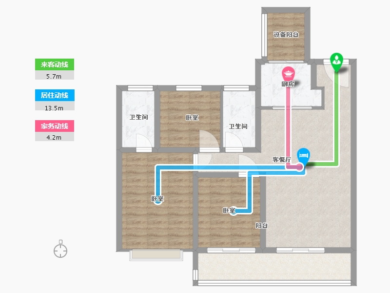 江苏省-无锡市-玖珑悦-92.00-户型库-动静线