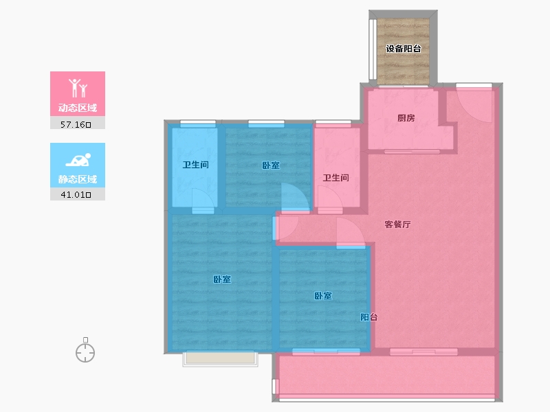 江苏省-无锡市-玖珑悦-92.00-户型库-动静分区