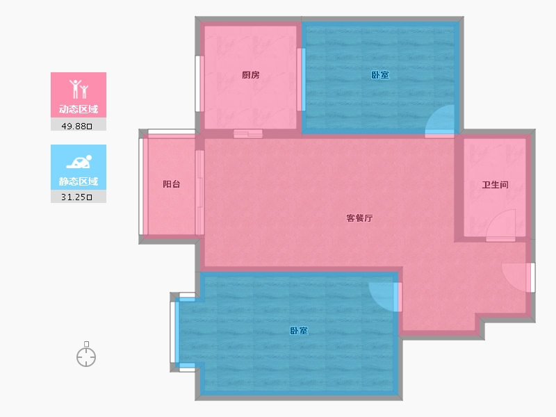 甘肃省-兰州市-北海水印泉山-72.22-户型库-动静分区