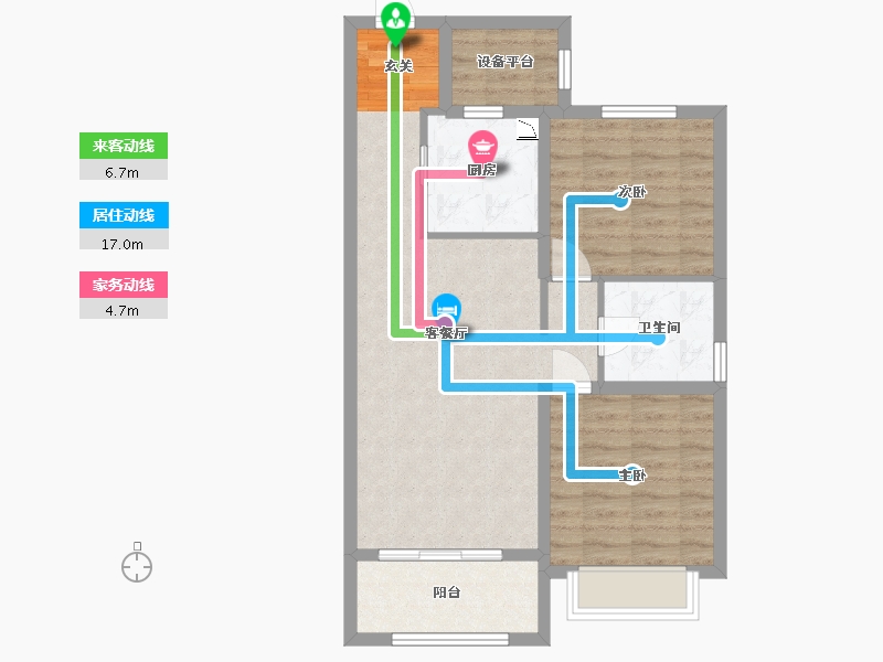 黑龙江省-哈尔滨市-中海时代-72.00-户型库-动静线