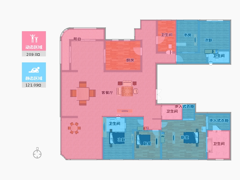 江苏省-南京市-中冶盛世滨江·锦绣天玺-303.99-户型库-动静分区