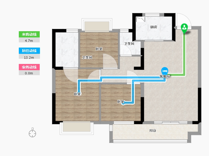 江西省-抚州市-当代阅MOΜΛ-88.00-户型库-动静线