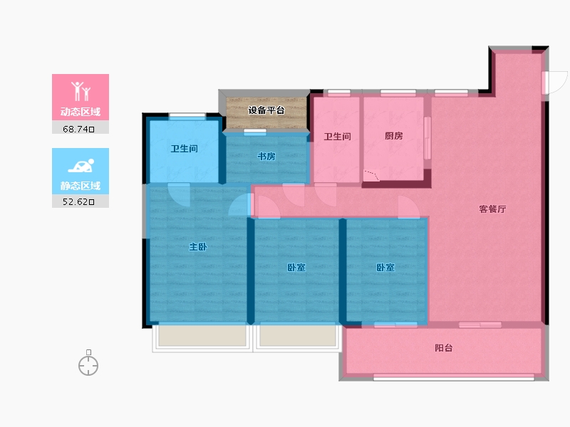 江苏省-常州市-龙湖景粼天著-112.00-户型库-动静分区