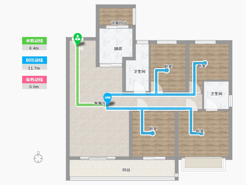 江苏省-无锡市-玖珑悦-110.00-户型库-动静线