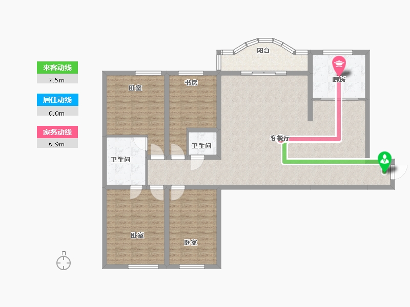 甘肃省-兰州市-华富瑞士名居-130.67-户型库-动静线