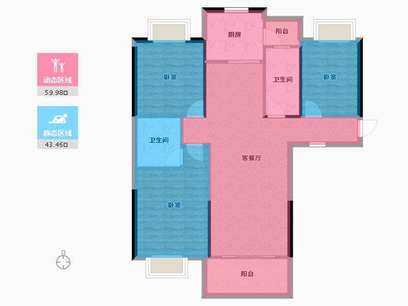 江西省-抚州市-东润学墅壹号-94.48-户型库-动静分区