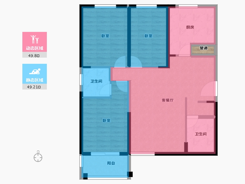 甘肃省-兰州市-和顺乐居限价商品房-89.21-户型库-动静分区