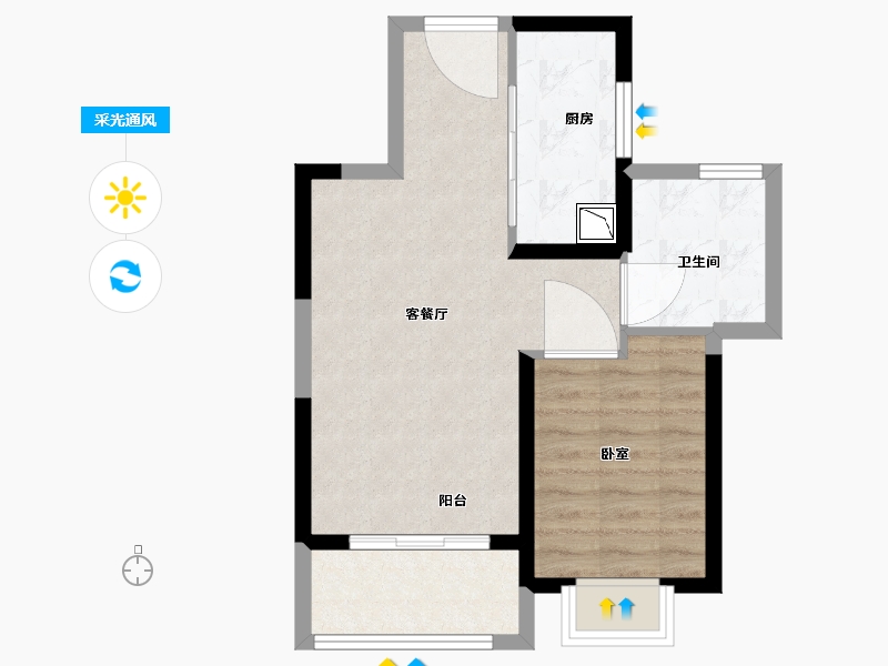 江苏省-无锡市-融创长江映-51.59-户型库-采光通风