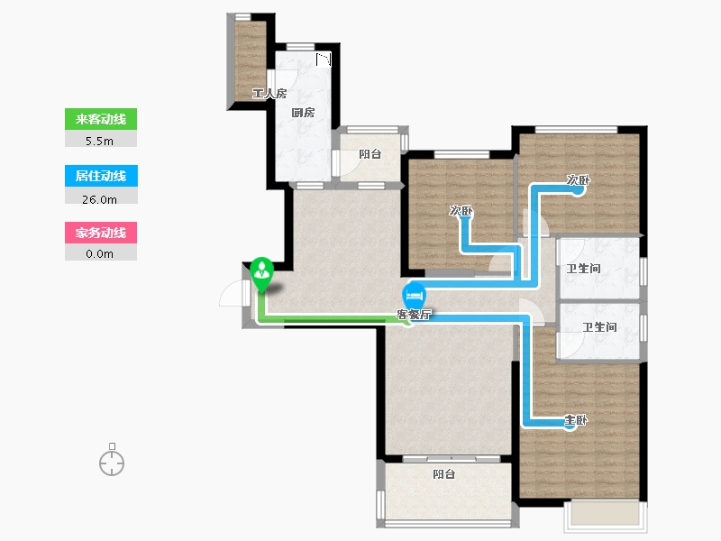 黑龙江省-哈尔滨市-阿城恒大城-117.60-户型库-动静线