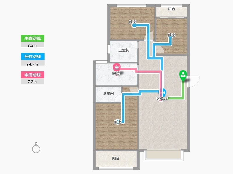 陕西省-渭南市-航运嘉园-102.39-户型库-动静线