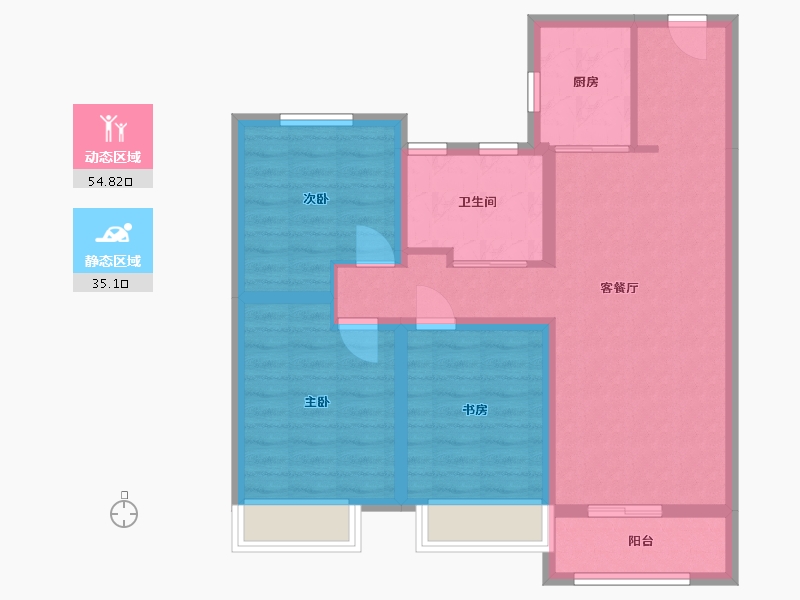 黑龙江省-哈尔滨市-中海·和院-79.80-户型库-动静分区