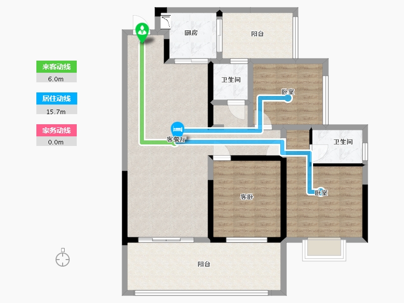 广西壮族自治区-玉林市-盛世翰林山水名城-103.05-户型库-动静线