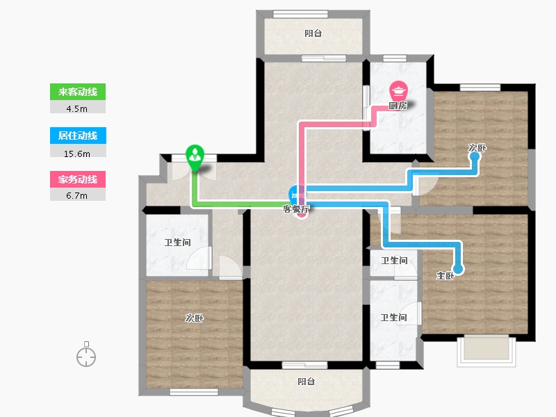 陕西省-西安市-西安星河湾-114.67-户型库-动静线