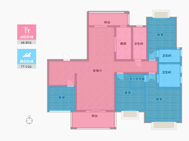 江苏省-苏州市-中航樾玺-156.00-户型库-动静分区