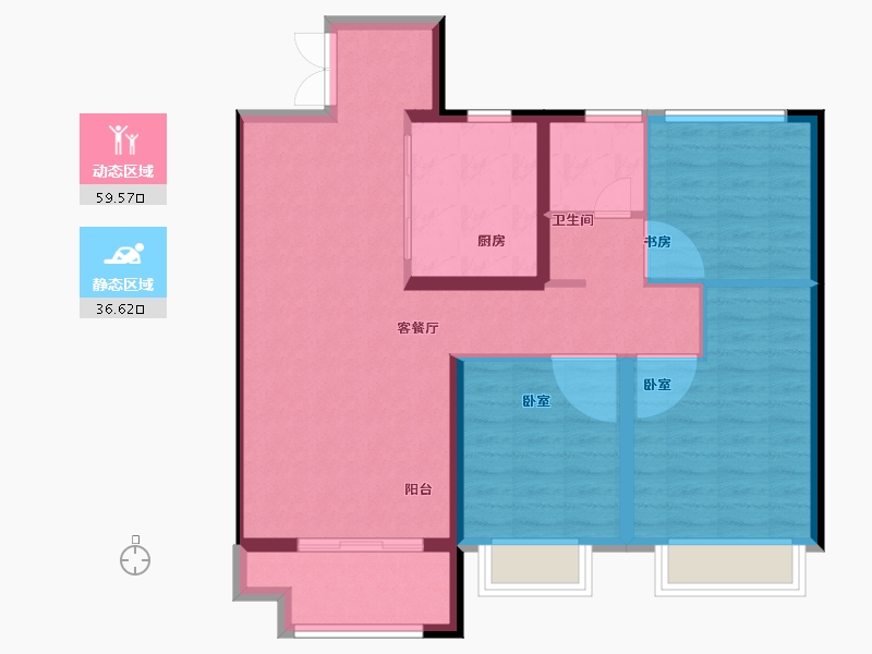 江苏省-徐州市-明发桃源名著-87.00-户型库-动静分区