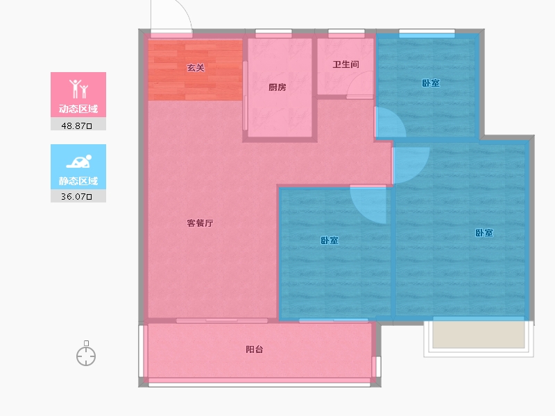 江苏省-徐州市-光明·泉城熙悦-78.00-户型库-动静分区