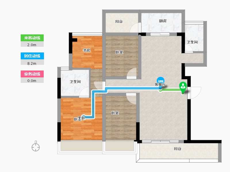 贵州省-安顺市-万银宝郡-94.65-户型库-动静线