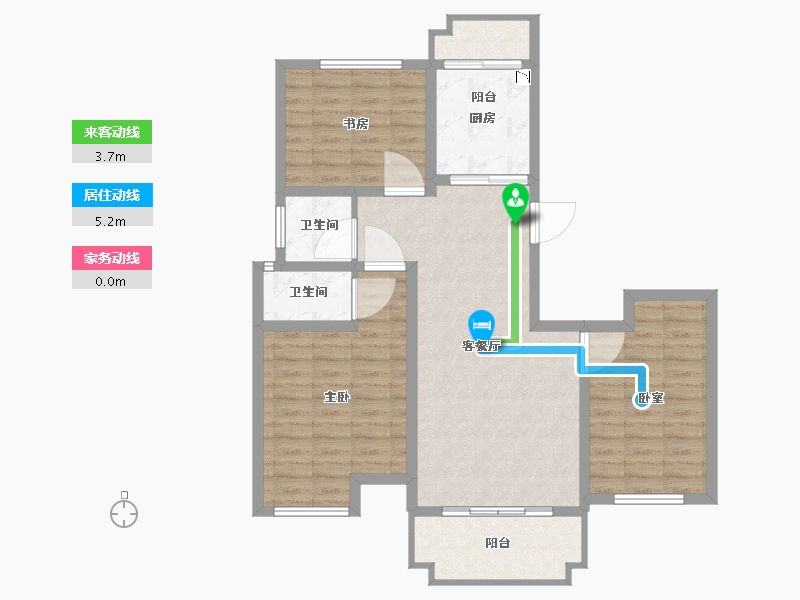 江西省-抚州市-御景华庭-93.30-户型库-动静线