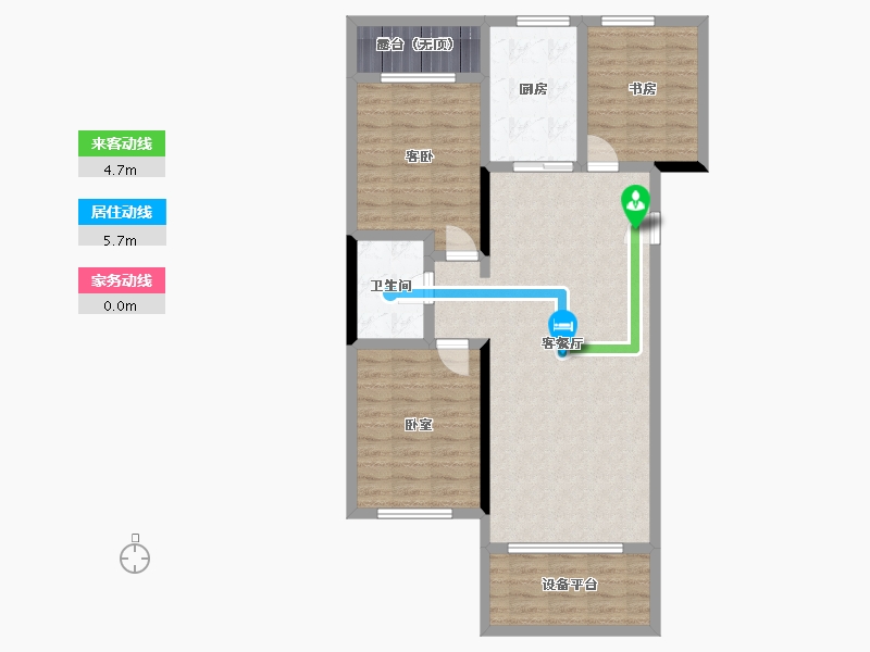 辽宁省-盘锦市-总部生态城·泰郡三期-95.66-户型库-动静线