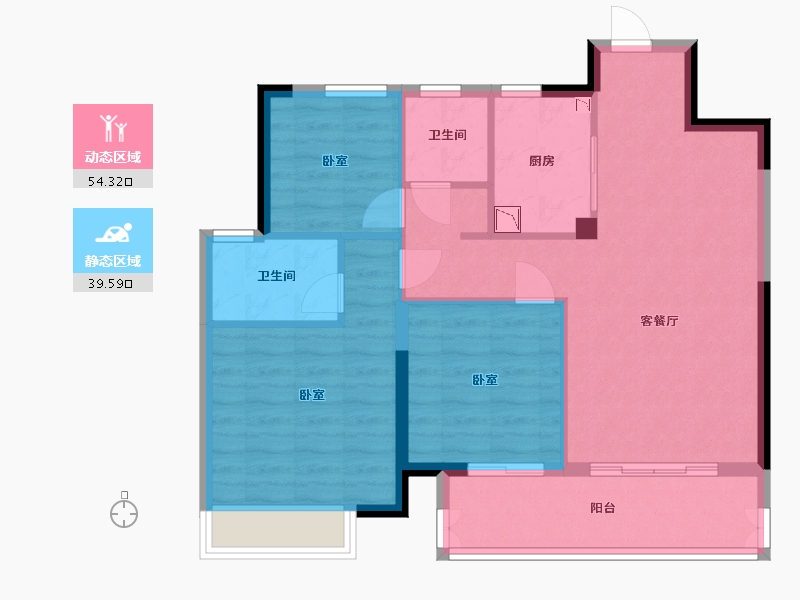 安徽省-宿州市-绿地运河小镇-85.00-户型库-动静分区