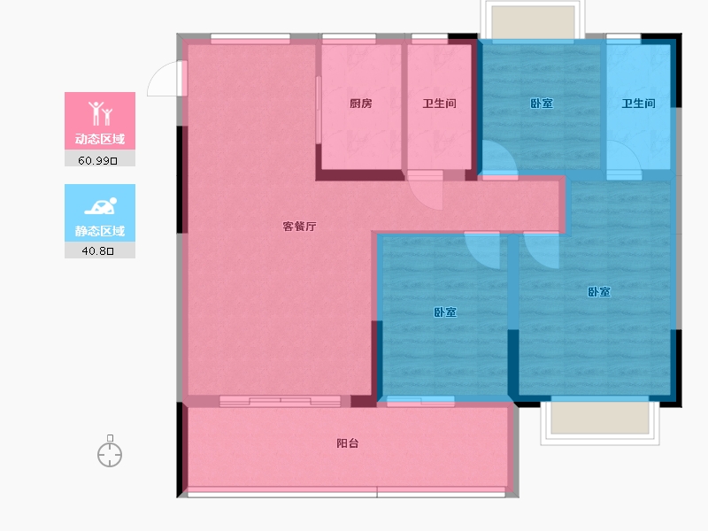 江西省-抚州市-成功朝阳郡-91.27-户型库-动静分区