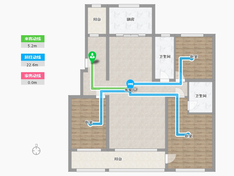 辽宁省-营口市-林昌·天铂-131.54-户型库-动静线