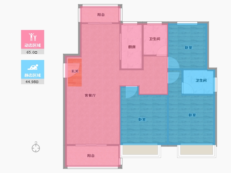 江苏省-徐州市-光明·泉城熙悦-101.01-户型库-动静分区